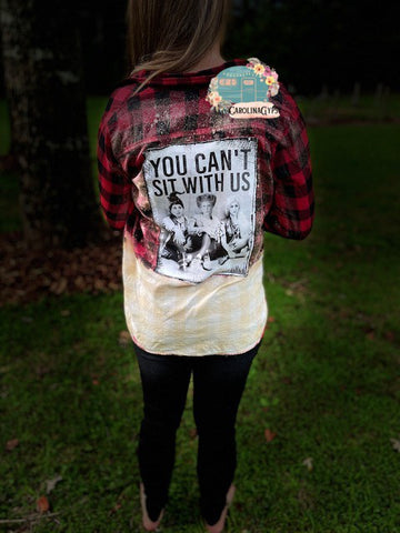 Bleached You Can't fly  With Us Flannel (As Shown)