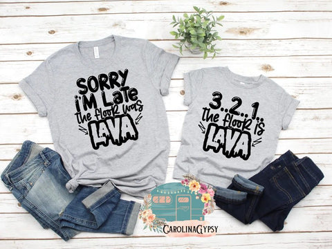 Lava Mom/Child Matching Tee Set