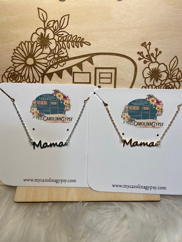 Gold or Sliver MAMA necklace