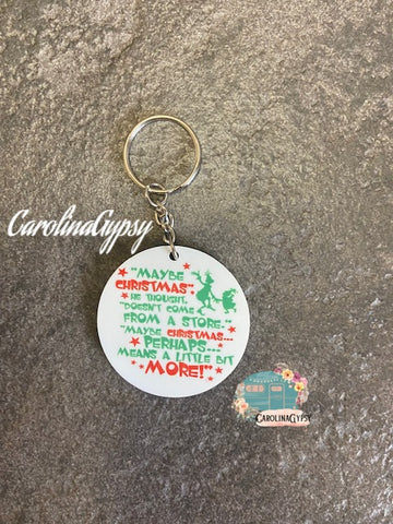 Christmas quote key chain