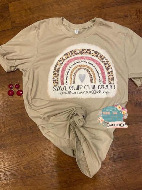 Bleached save the children tee (As Shown)