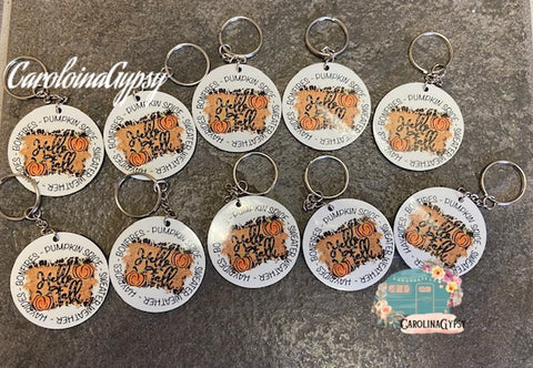 Hello Fall Keychain