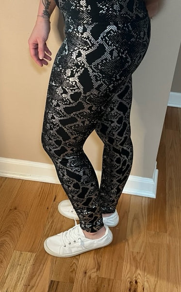 Snake Skin Fleeced Lined Leggings ( SALE)