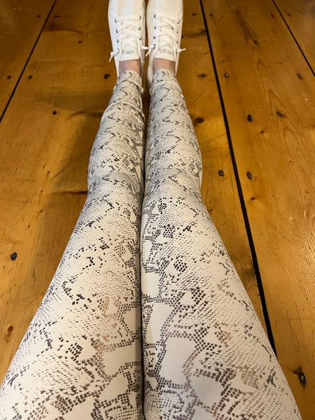 Snake Skin Fleeced Lined Leggings ( SALE)