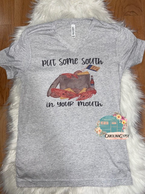 Put some south in your mouth (As Shown) (V neck)