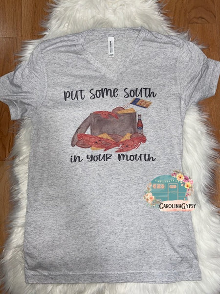 Put some south in your mouth (As Shown) (V neck)