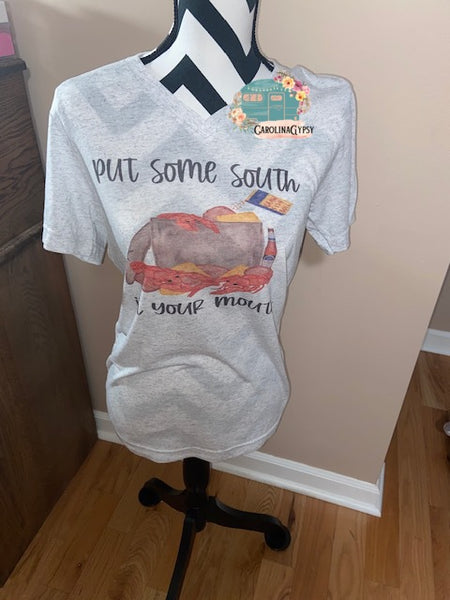 Put some south in your mouth (As Shown) (V neck)