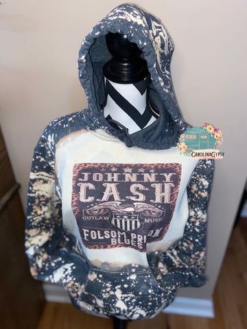 Bleached Johnny Cash Hoodie