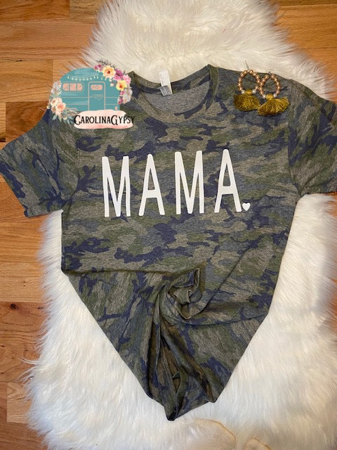 MAMA Camo  tee and necklace  * Special*