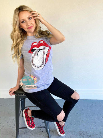 Baseball Lip tee