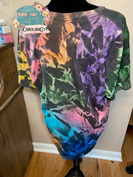 Reverse Tie Dye v neck I'm sorry for yelling